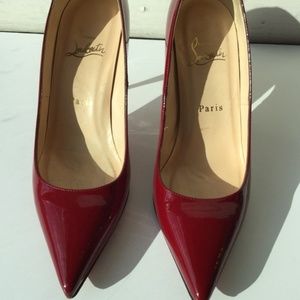 Louboutin Cranberry Patent Leather Heels